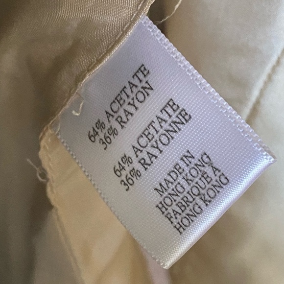 ESTHER CHEN Tan Two Button Satiny Acetate/Rayon Jacket Women’s Size 6 - Picture 8 of 11